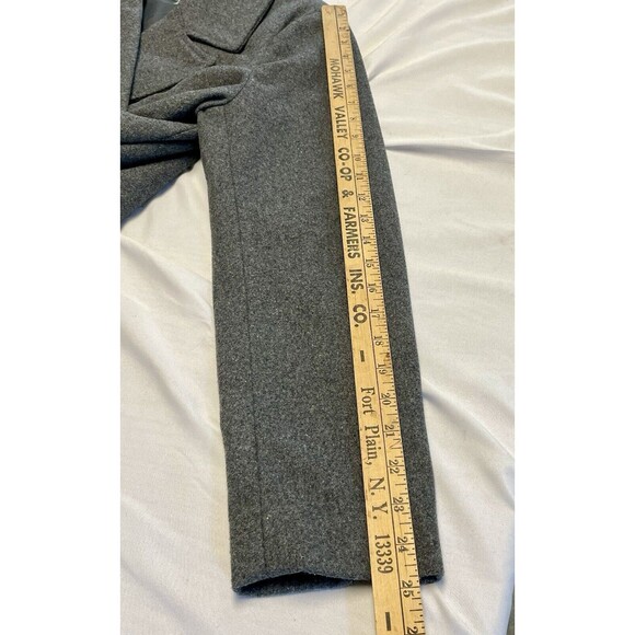 Old Navy PeaCoat Womens Lg Gray Double Breast Wool Blend Front Pockets Preowned - Picture 9 of 12